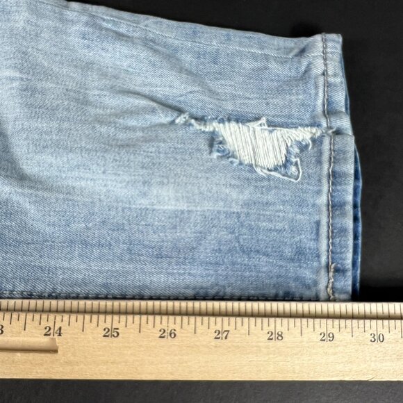 Departwest Jeans Men's 31x29 Skinny Trouper Light Blue Distressed Denim Tag 31 S - Picture 12 of 16